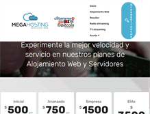 Tablet Screenshot of megahosting.com.mx